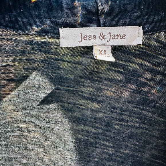 Jess and Jane open front cardigan Sz XL 100% cotton 2 pockets - Picture 4 of 5